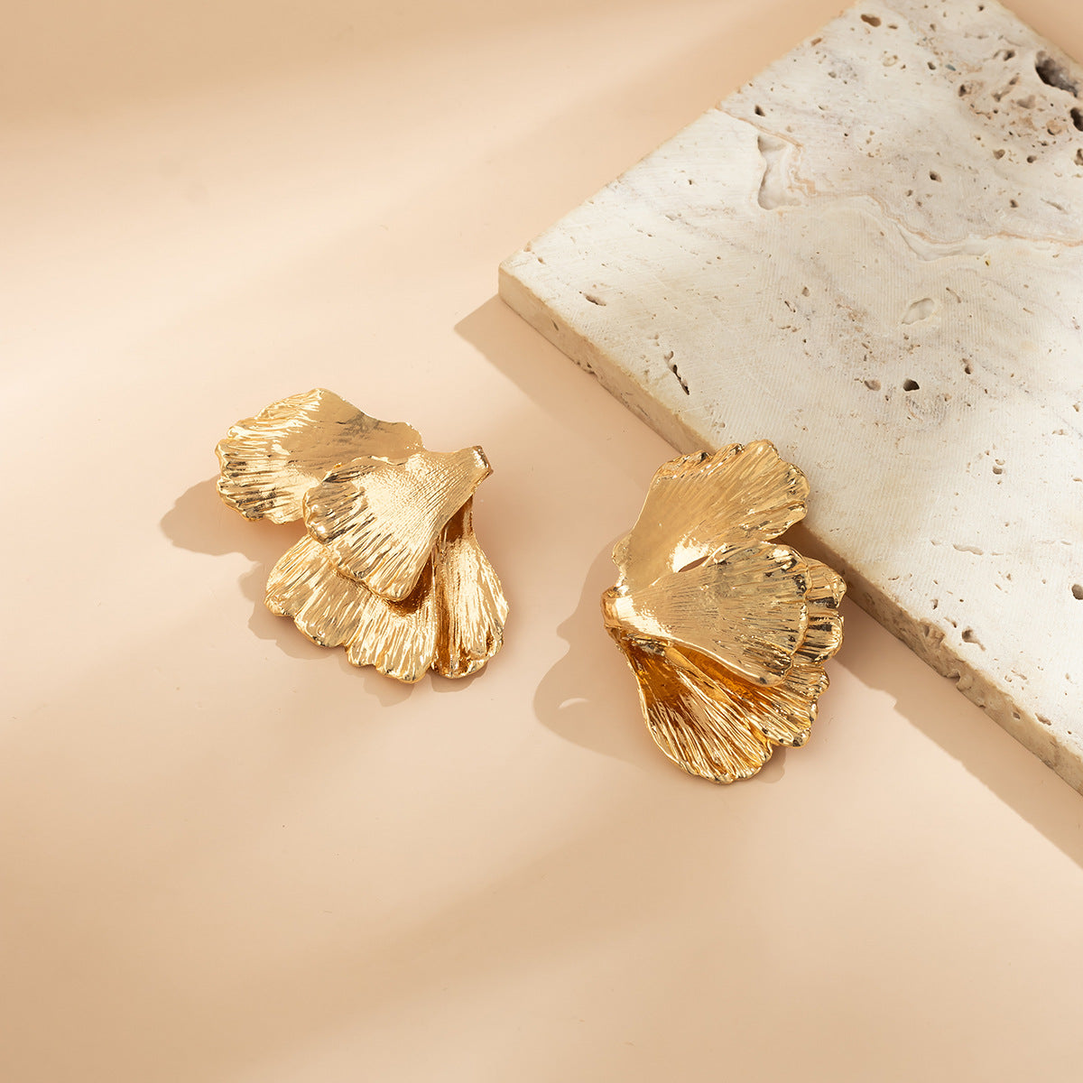 Minimalist Geometric Liquid Metal Plated Alloy Earrings