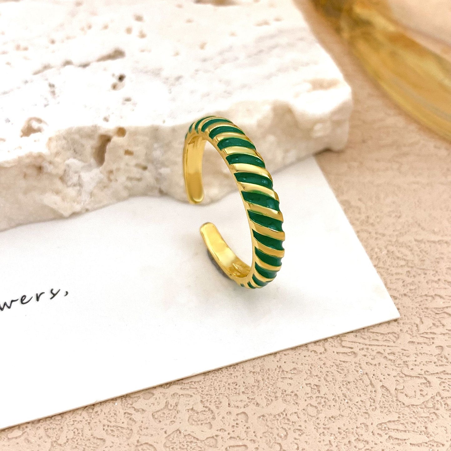 Minimalist Luxury Geometric Open Ring Alloy Gold Plated Women's Jewelry