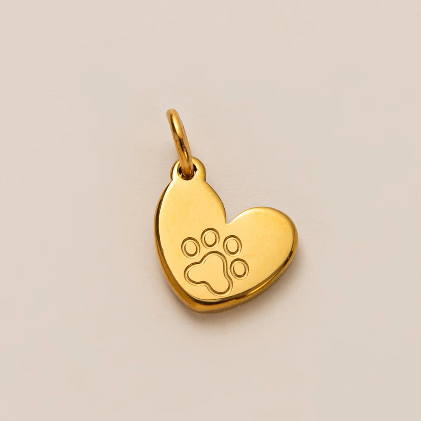 18K Gold Plated Stainless Steel Heart Charm Bar PVD Coated Pendant