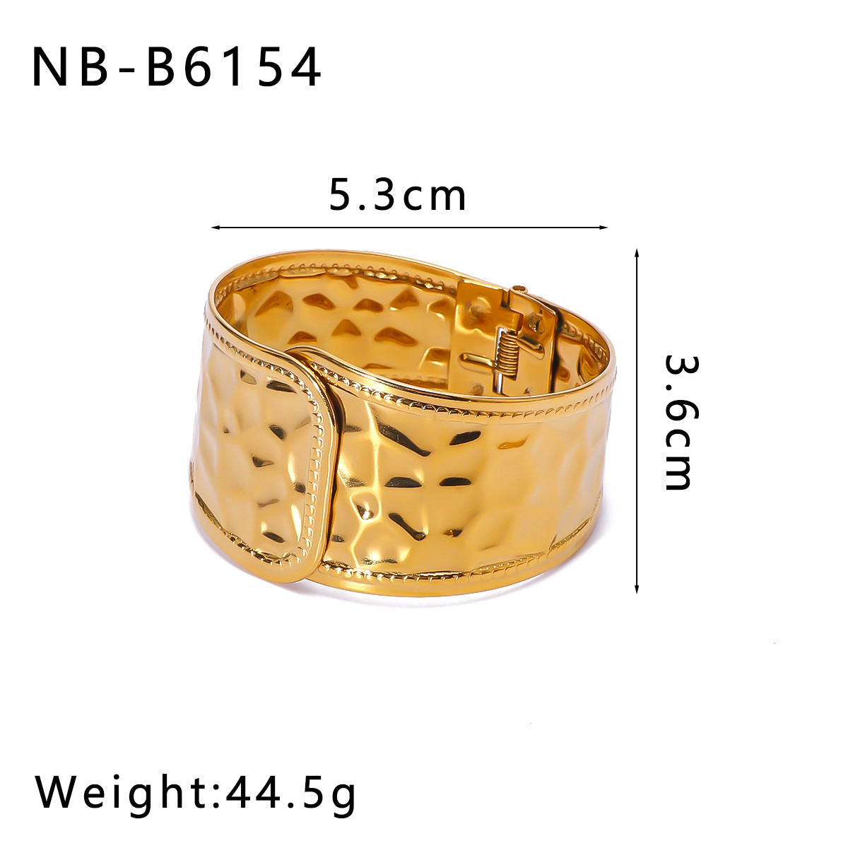 Minimalist Asymmetrical Hollow Flower Starfish Leaf Cuff Bracelet for Women in Titanium Steel with Gold Plating