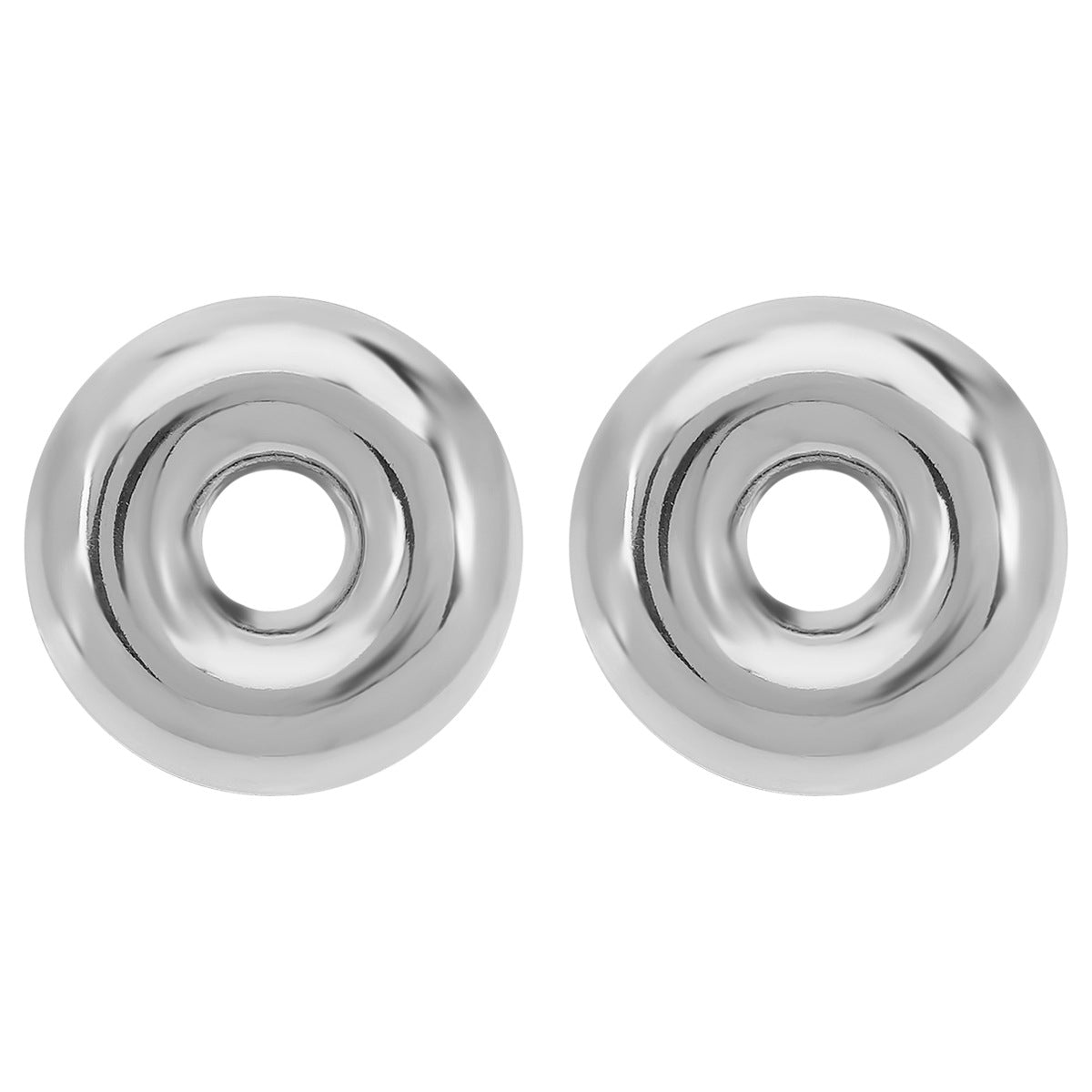 Orecchini pendenti da donna con base in ferro galvanizzato, a forma di cuore minimalistici e geometrici