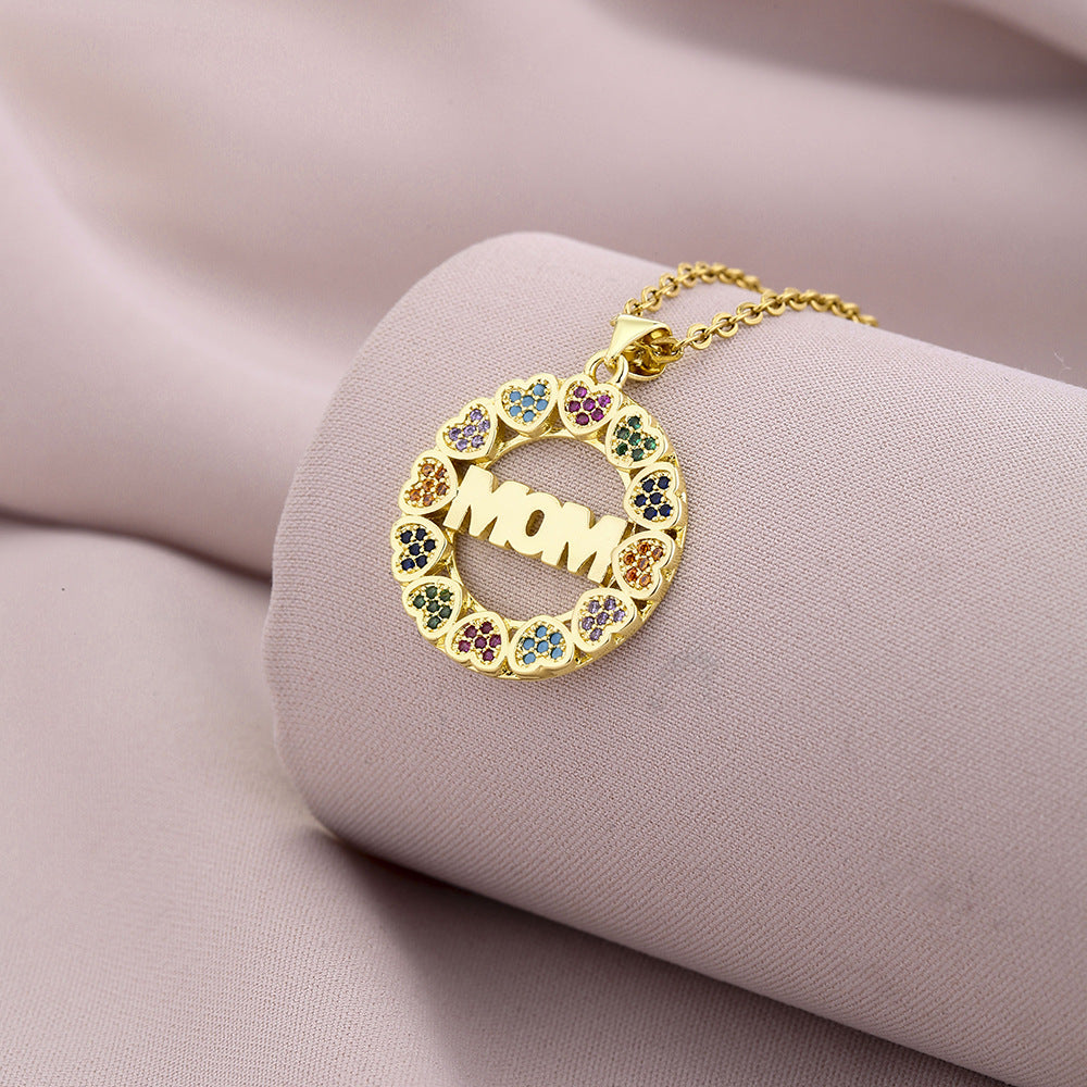 Collar con Colgante Minimalista de Cobre en Forma de Corazón con Incrustación de Circonita Cúbica para Mujer, Joyería Elegante Personalizada con Nombre o Letra