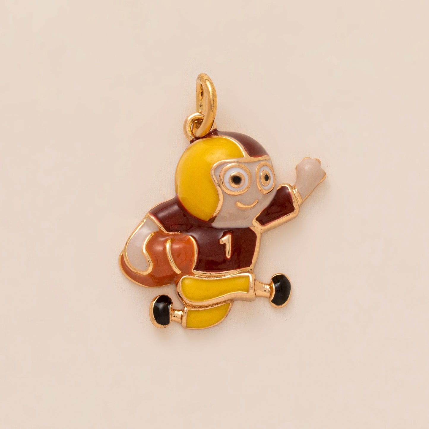 Sweet Gold Plated Brass Cartoon Strawberry Charm Bar Bag Pendant Keychain for Women