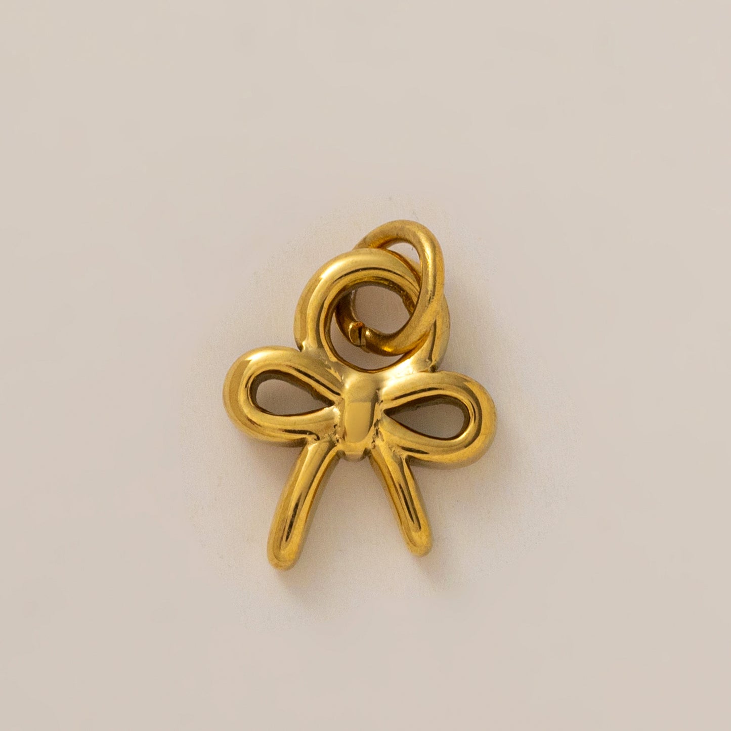 Vintage 18K Gold Plated Stainless Steel DIY Charm Bar with Geometric Heart Butterfly Pendants on Ball Chain