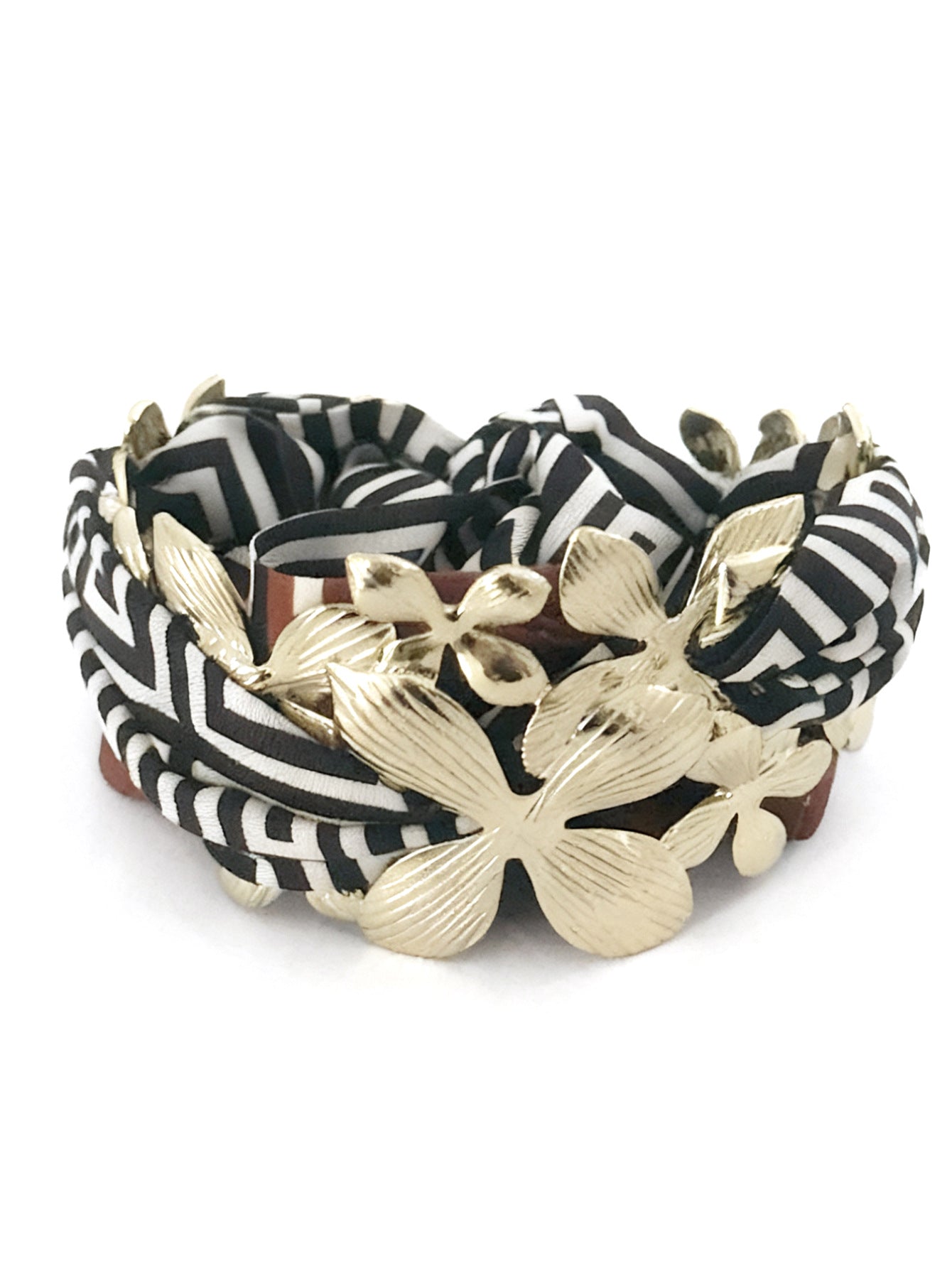 Minimalist Colorful Plated Stainless Steel Leaf Flower Heart Bracelet