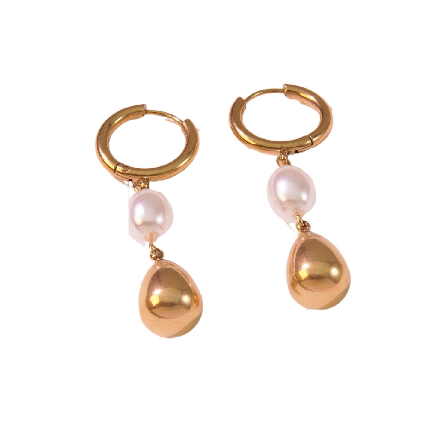 Fashion Teardrop Titanium Steel Plated Earrings for Women