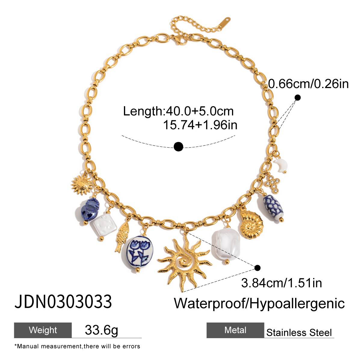 Star Geometric Plated Stainless Steel Necklace with Titanium Steel Pendant for Women