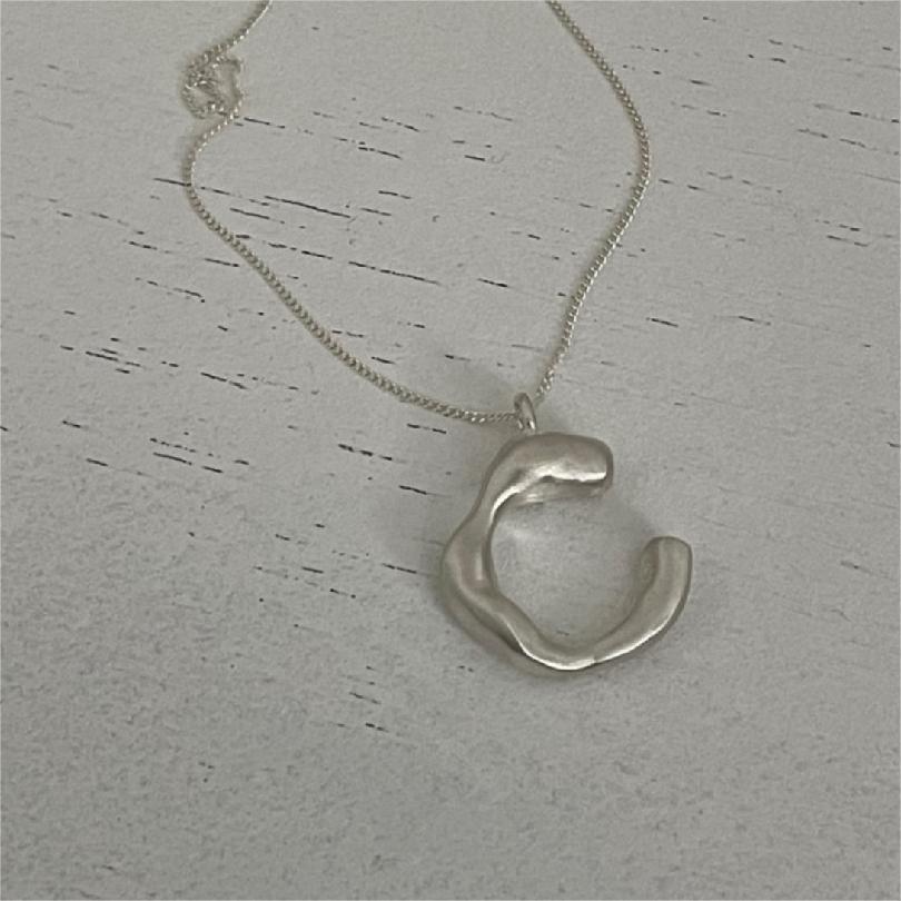 Minimalist Sweet 925 Sterling Silver Matte Geometric Necklace Snake Chain