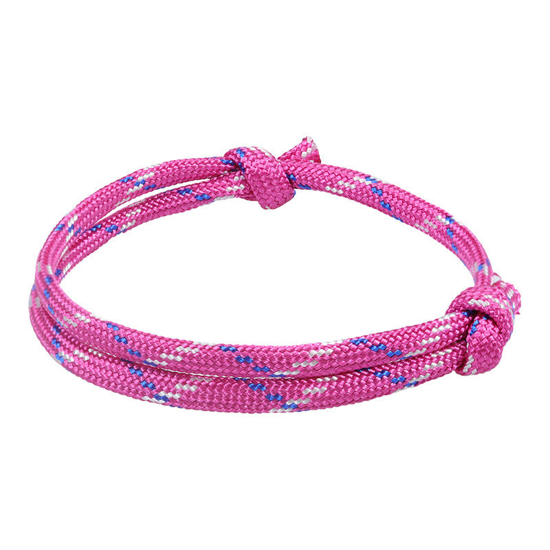Fashion Geometric Star Pattern Woven Friendship Bracelet Adjustable Cord Handmade Gift for Teens Unisex