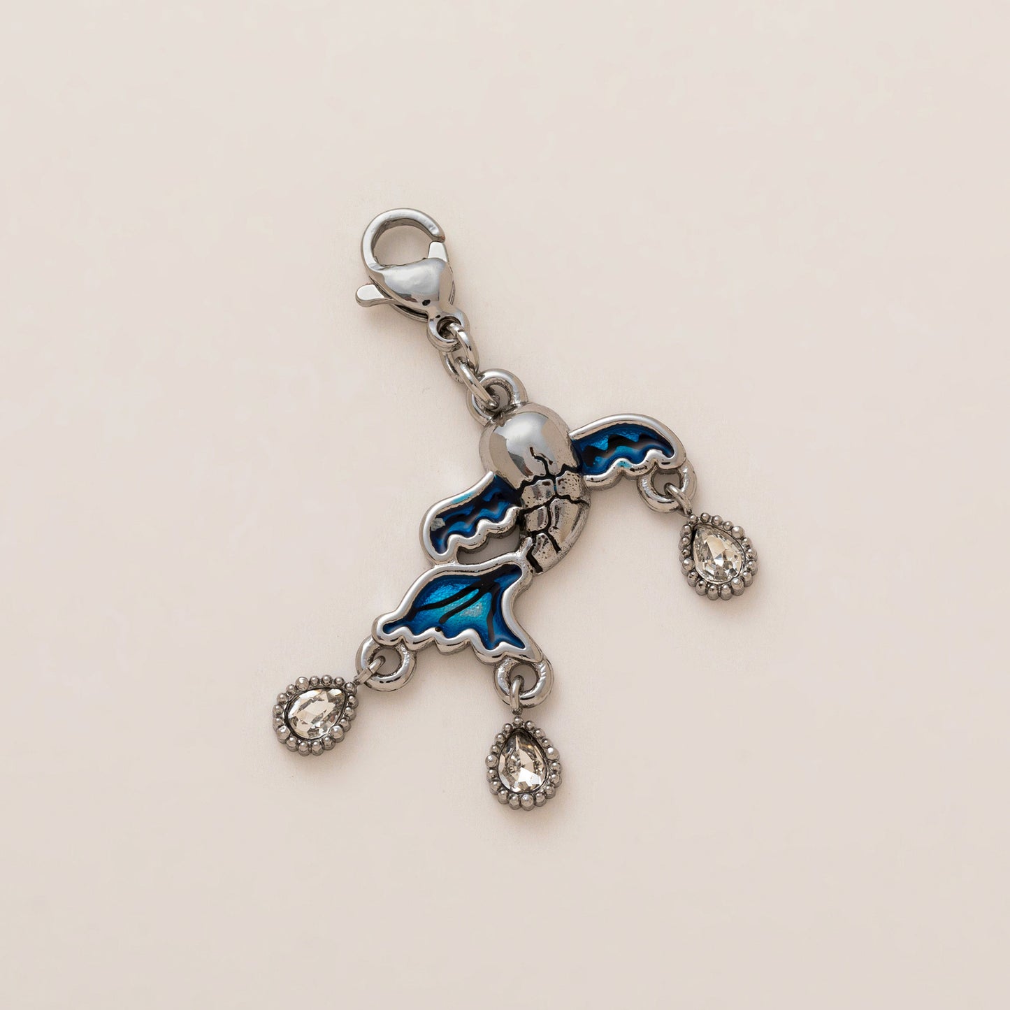 18K Gold Plated PVD Stainless Steel Heart Star Rhinestone Charm Bar with Cable Chain for Unisex