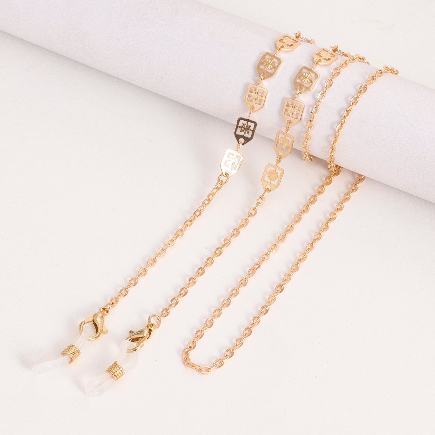 Minimalist Alloy Mask and Eyeglass Chain
