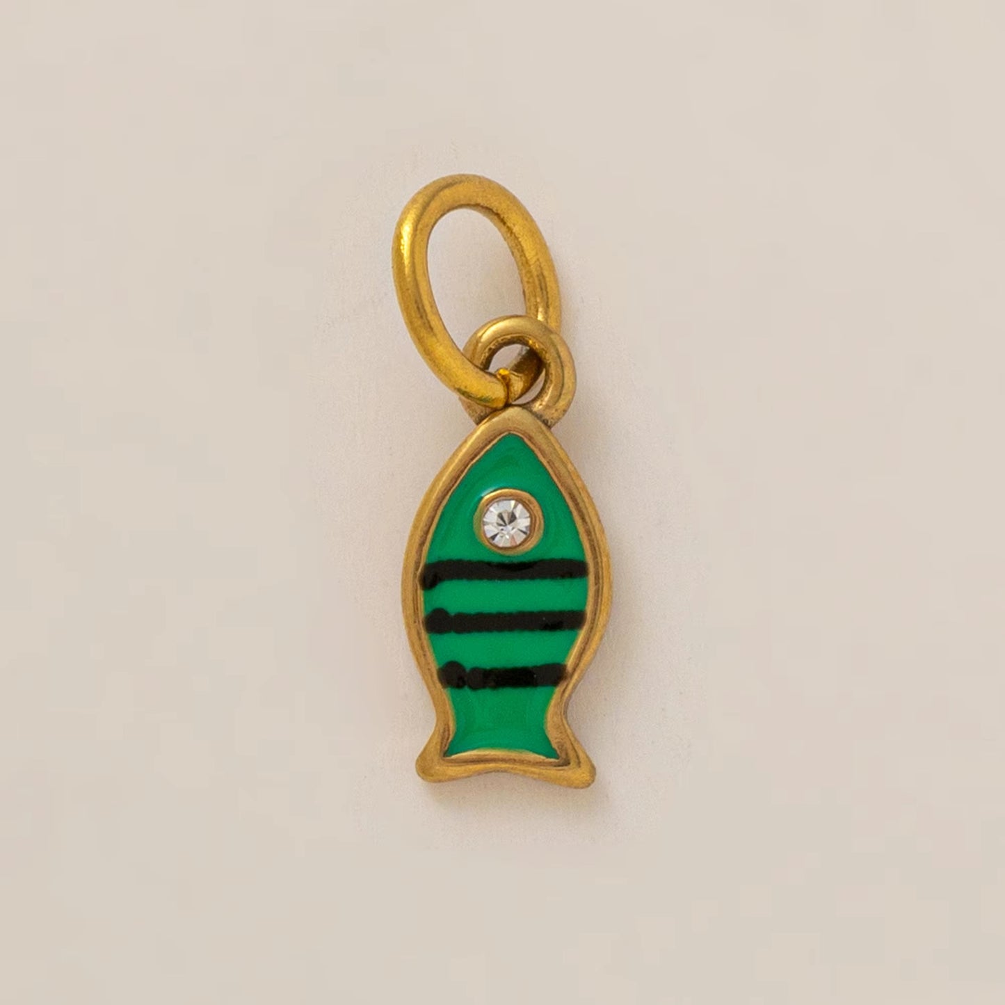 Vintage 18K Gold Plated Stainless Steel Mermaid Tail Charm Bar for Women
