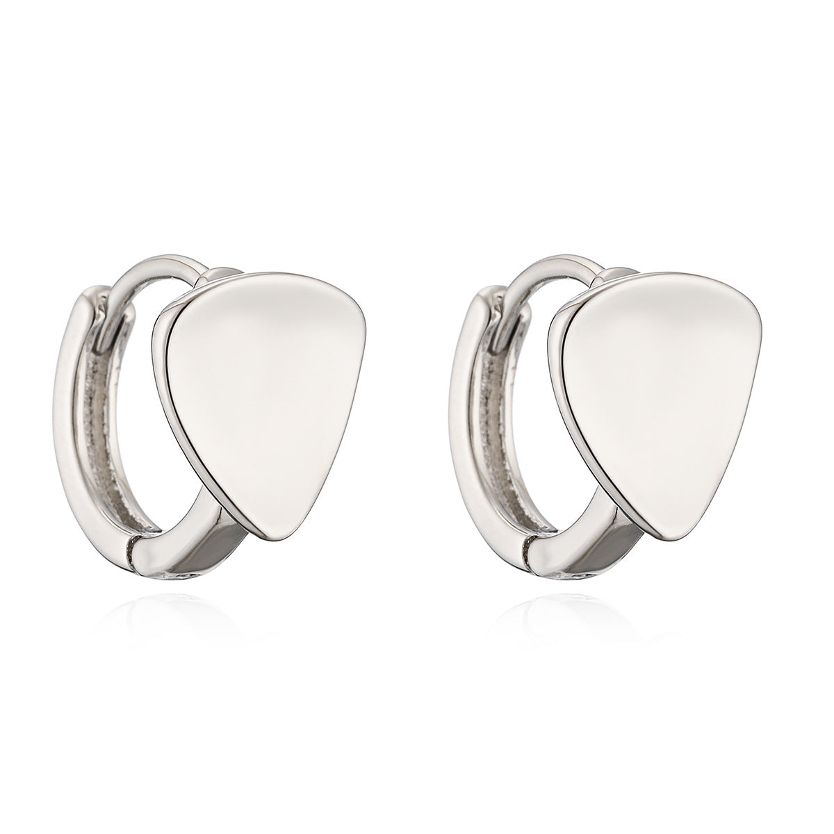 Minimalist Geometric Mini Hoop Earrings for Women Made of Brass with Real Gold Plating Irregular Shape Lightweight Luxury Style