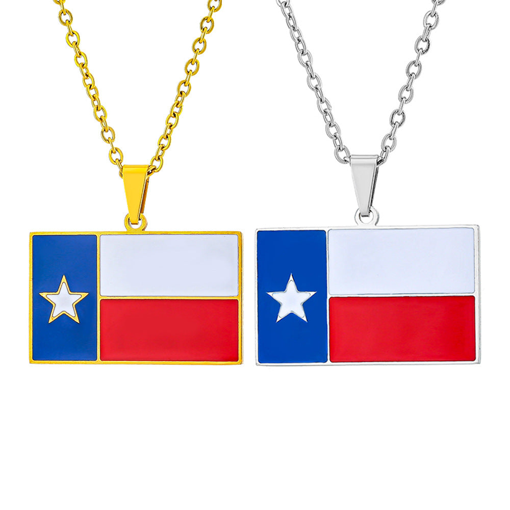 Collar de Acero Inoxidable Minimalista Geométrico con Acabado Esmaltado para Hombres y Mujeres
