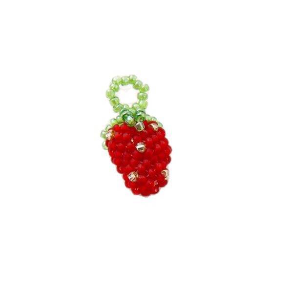 Sweet Handmade Woven Fruit Floral Acrylic Charm Bar Pendant