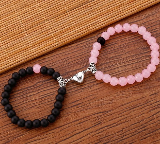 Handmade Geometric Round Stone Bracelet Unisex
