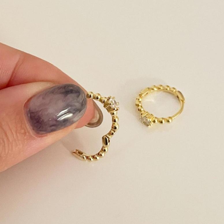 Orecchini da donna minimalisti a goccia in argento sterling 925 con intarsio di perle