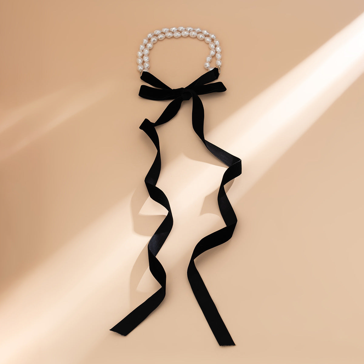 Vintage Imitation Pearl Bow Geometric Ball Chain Necklace for Women DIY Charm Bar