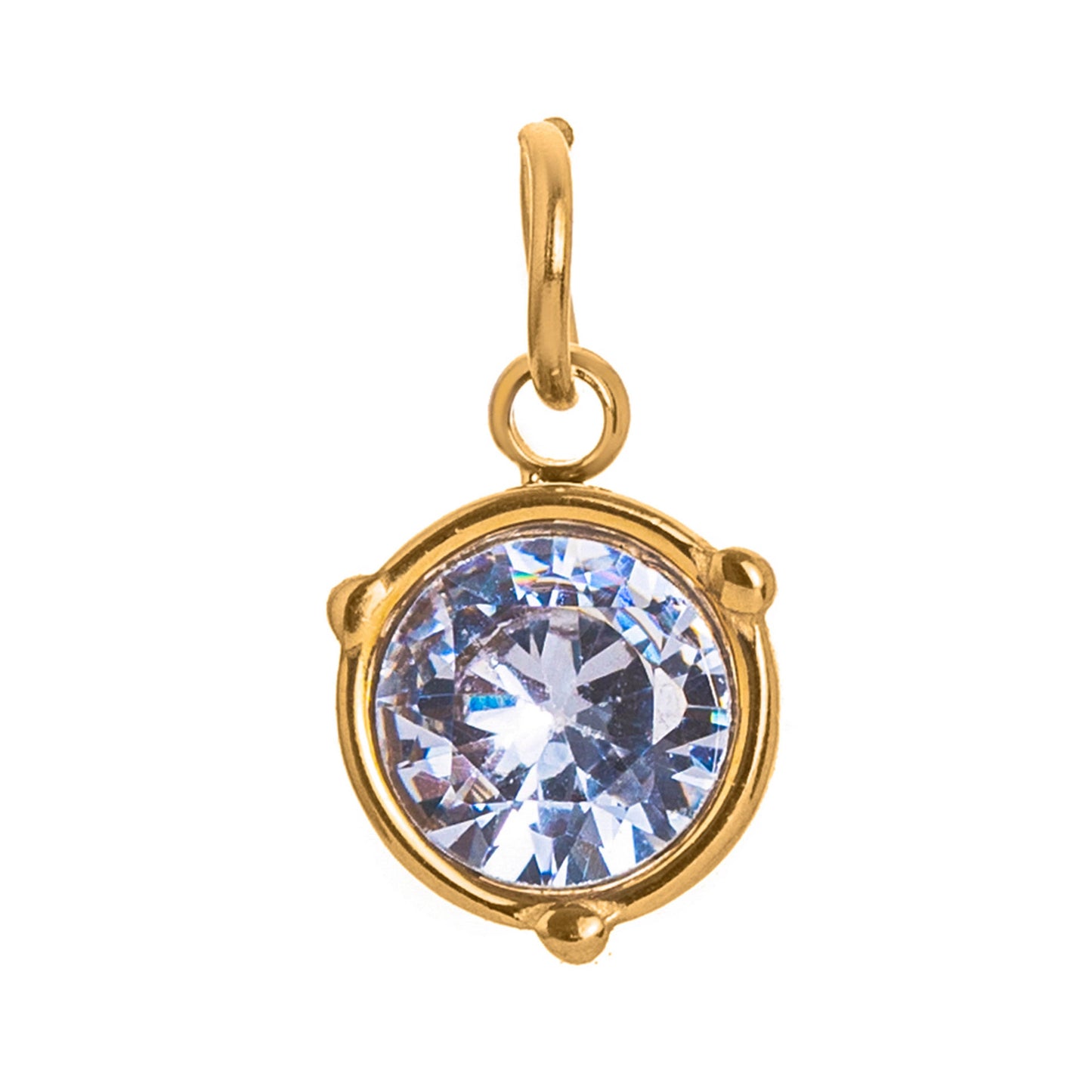 Vintage Geometric Stainless Steel 18K Gold PVD Plated DIY Charm Bar Necklace with 12 Birthstones