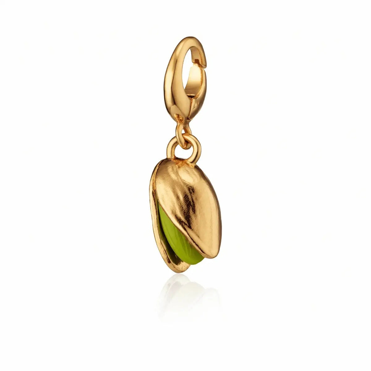 Vintage 18K Gold Plated Stainless Steel Floral Pendant Charm Bar for Women