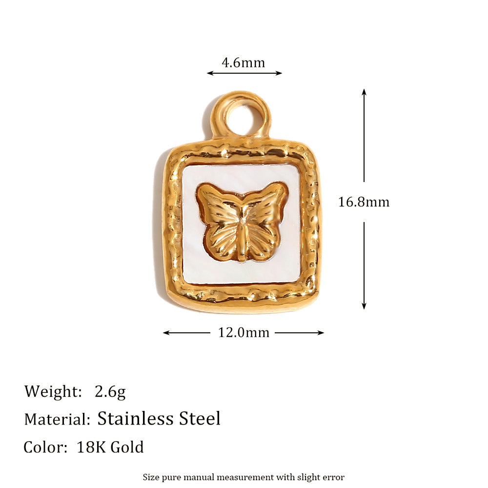 Vintage-Style Oval Charm Pendant in Stainless Steel with 18K Gold Plating for DIY Jewelry Making