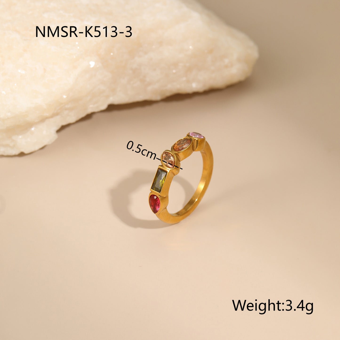 Set di collana geometrica in acciaio inossidabile con placcatura in oro 18 carati e inserti in zircone, da donna