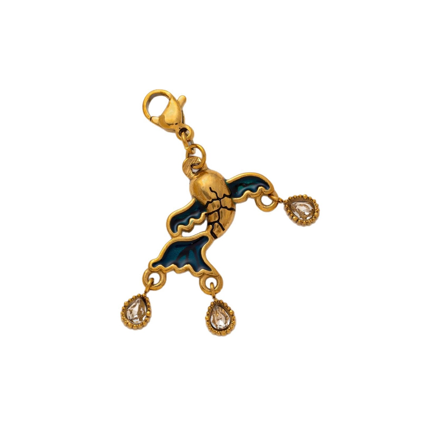 18K Gold Plated Stainless Steel Ocean Series Charm Bar Pendant