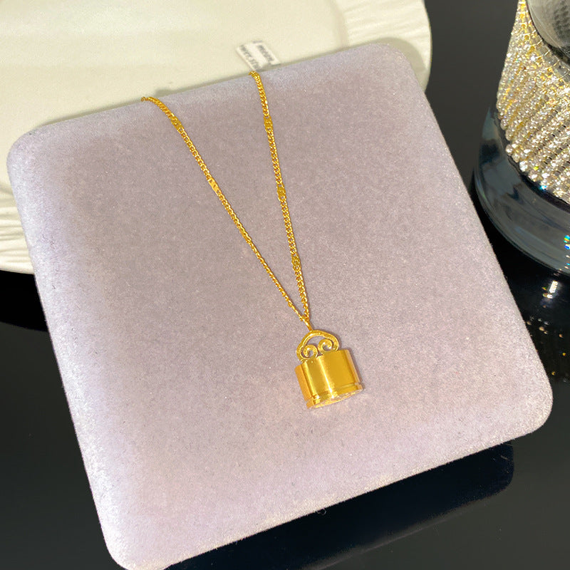 Elegant Geometric Titanium Steel Plated Necklace for Women