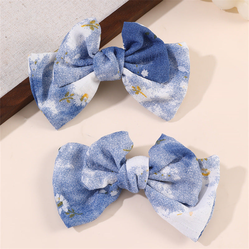 Fermaglio per Capelli da Bambina Stile Naturale Realizzato in Resina Plastica con Dettagli Arricciati e in Rete, Fermaglio a Becco d'Anatra Lavorato a Mano