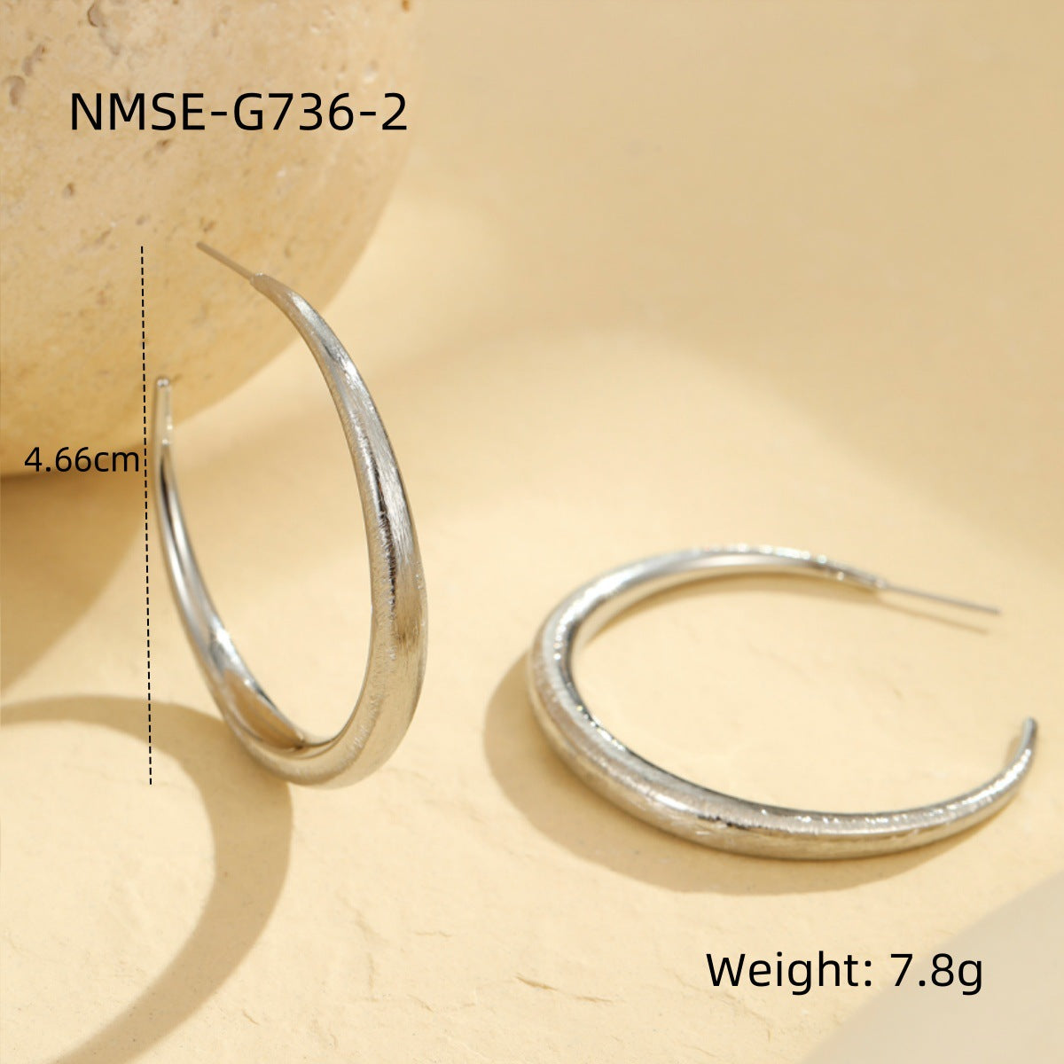 Aretes de acero inoxidable geométricos con acabado de baño para mujer, estilo vintage, para la oficina
