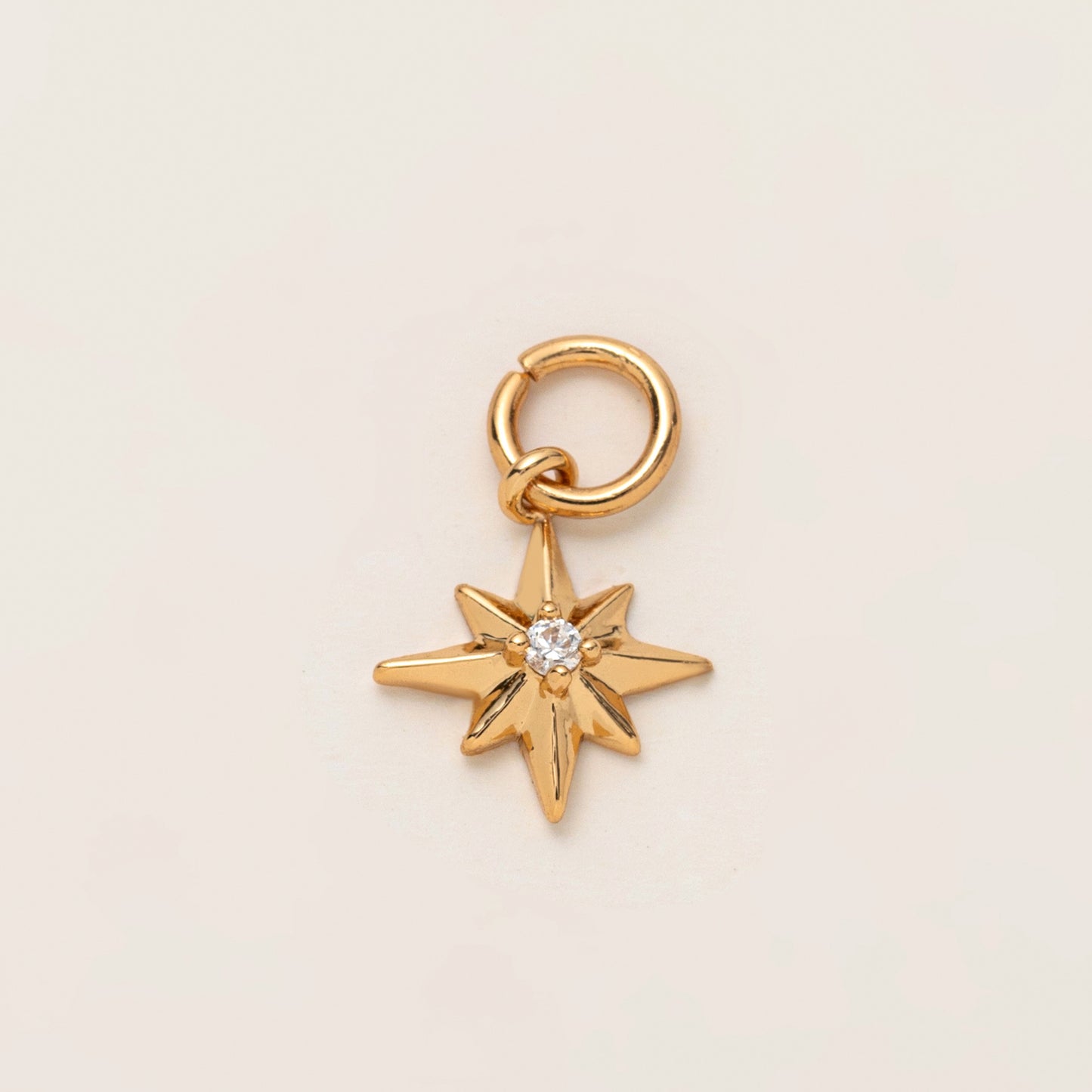 Sweet Gold Plated Brass Four-Leaf Clover Rhinestone Inlay Charm Bar