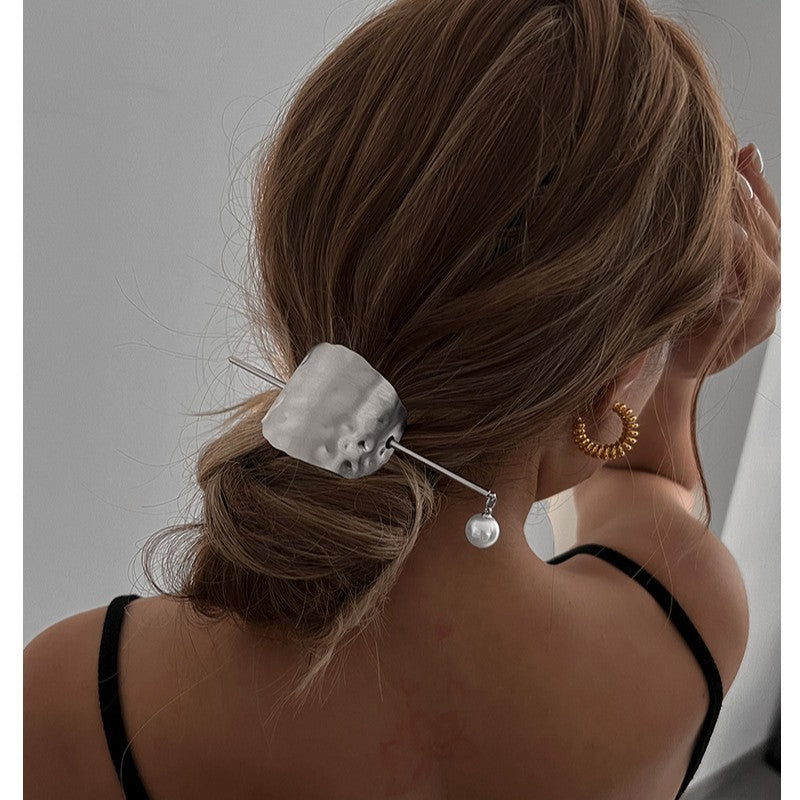 Fermaglio per capelli ovale in lega placcata