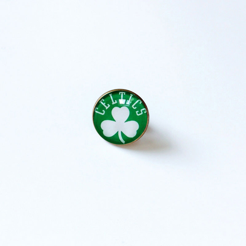 Pin de solapa metálico de equipos de baloncesto retro de la NBA - Insignia con gema vintage - Broche de Kobe Curry - Regalo para fans - Unisex