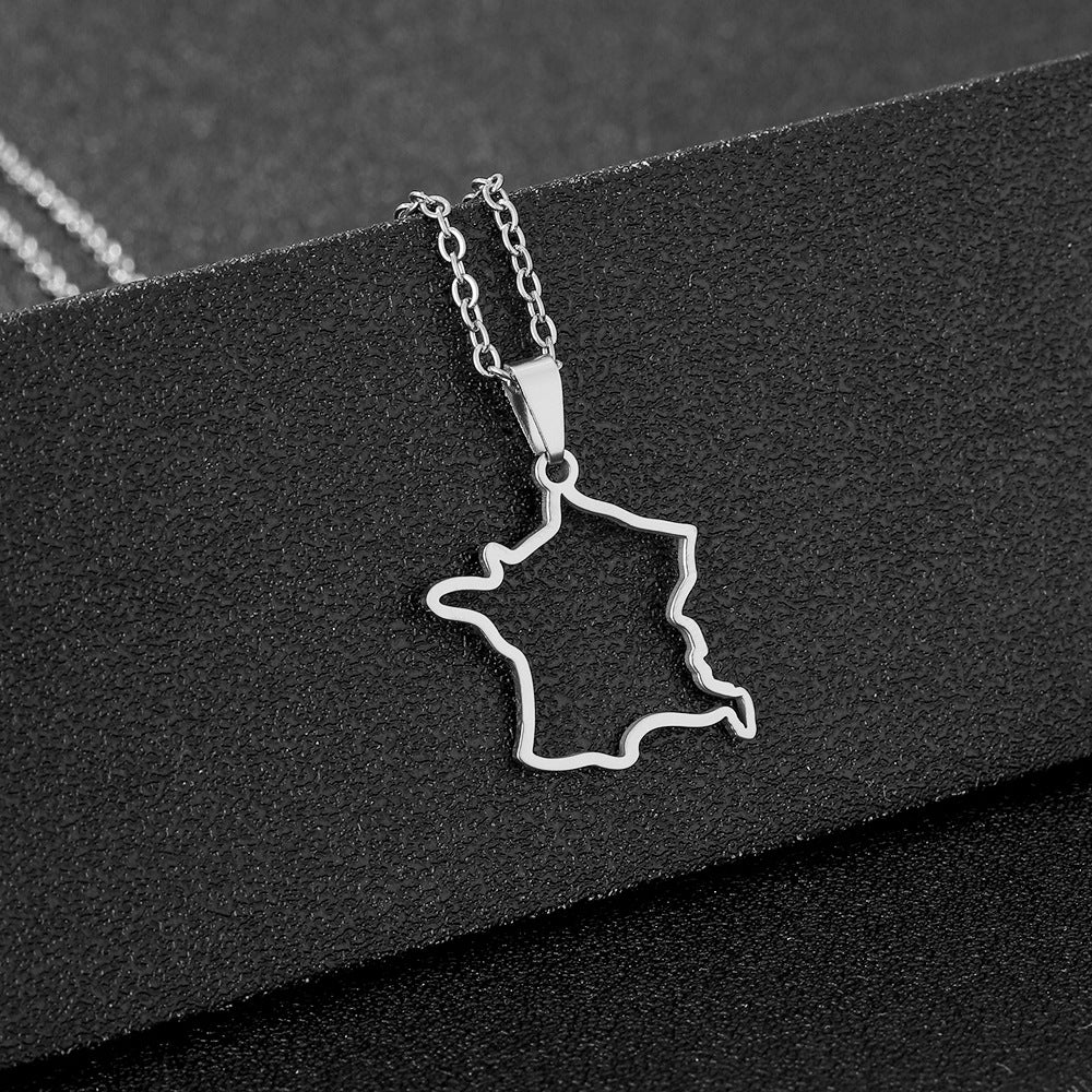Collar de Acero Inoxidable Minimalista Geométrico con Acabado Chapado para Unisex, Estilo Cadena al Cuello