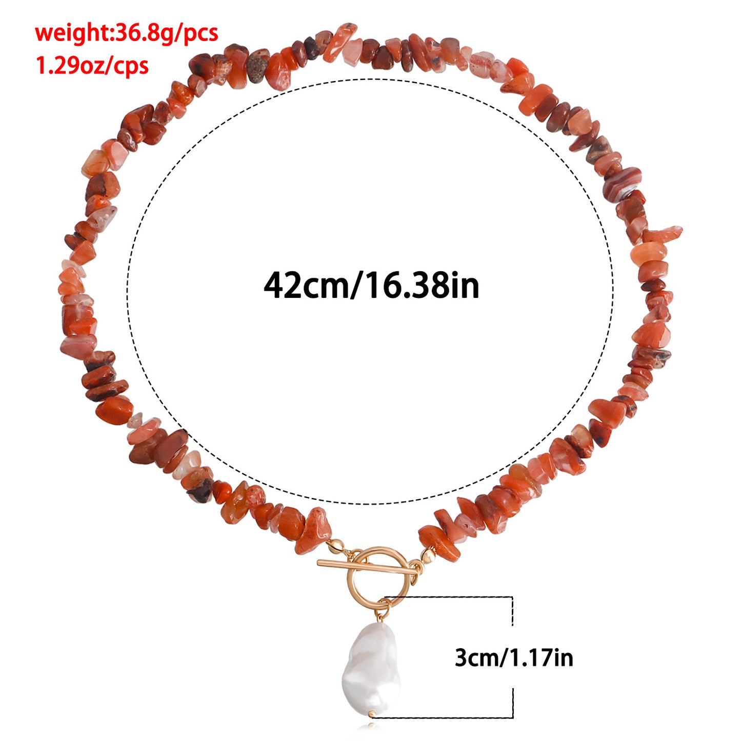Minimalist Geometric Alloy Necklace with Pearl Accents and Turquoise Pendant for Women