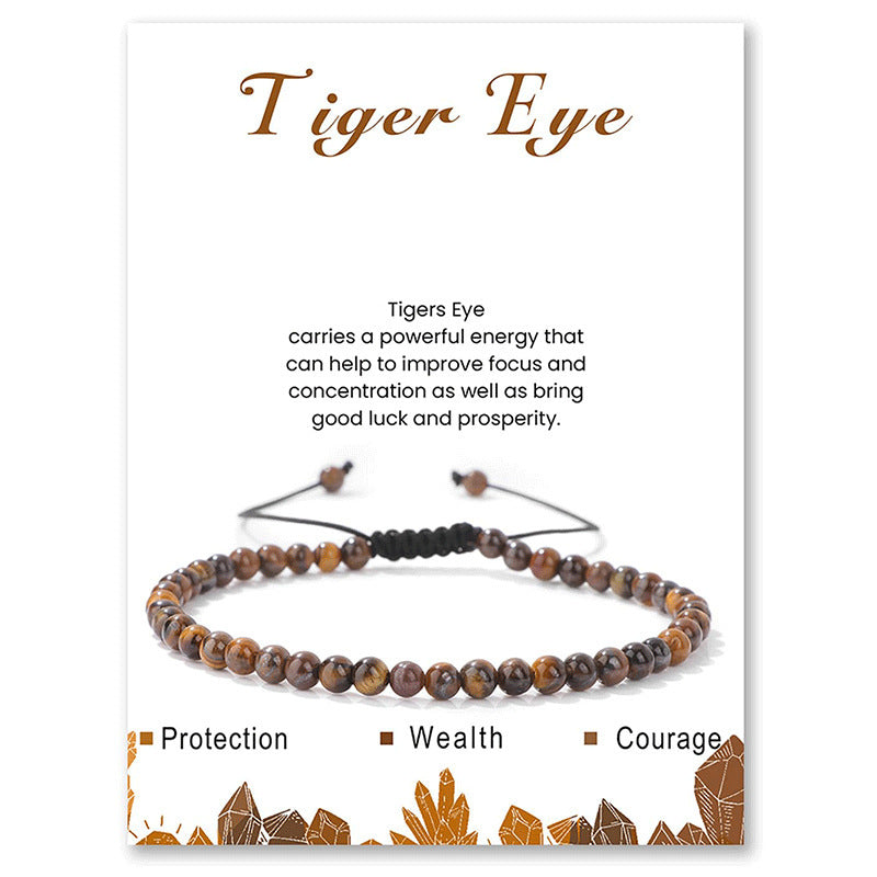 Fashionable Elegant Round Geometric Natural Amethyst Crystal Beaded Bracelet Unisex Handmade Jewelry