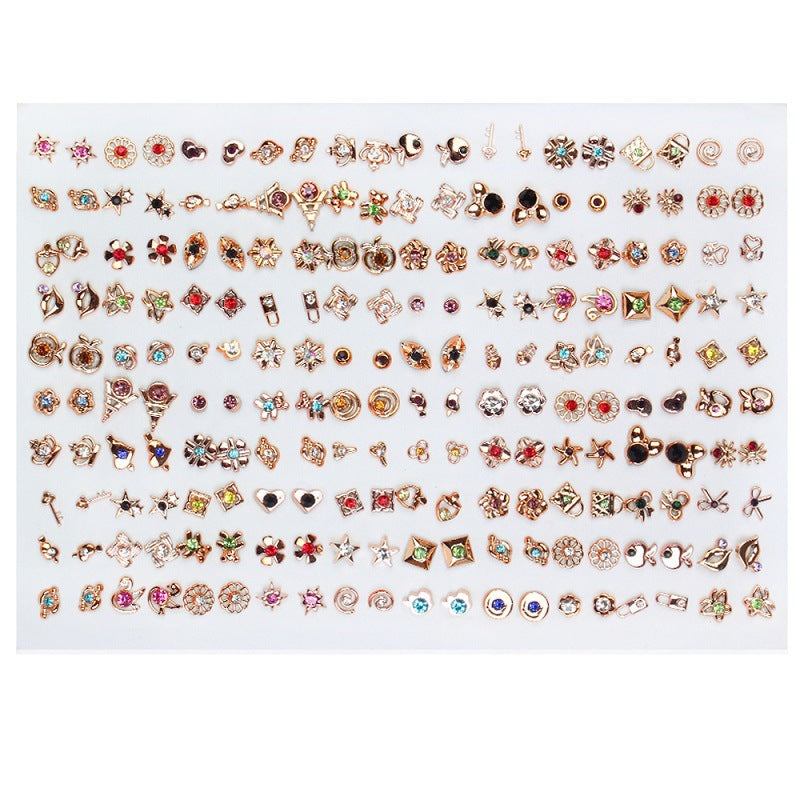 Creative Resin Animal Star Floral Stud Earrings Set for Women