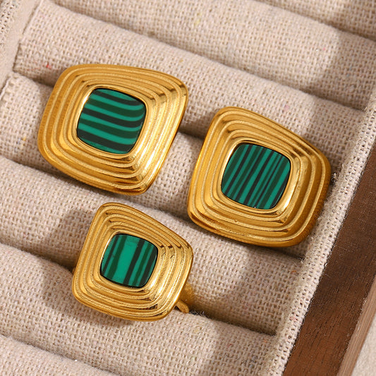 Pendientes de acrílico con diseño geométrico minimalista, postes de acero inoxidable y chapado en oro de 18 quilates