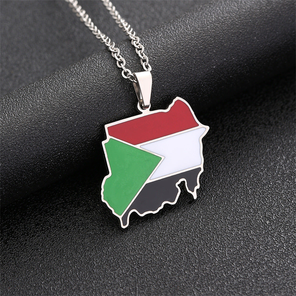 Natural Style Geometric Pendant Necklace for Unisex in Stainless Steel with Titanium Steel Charm and Polished Finish