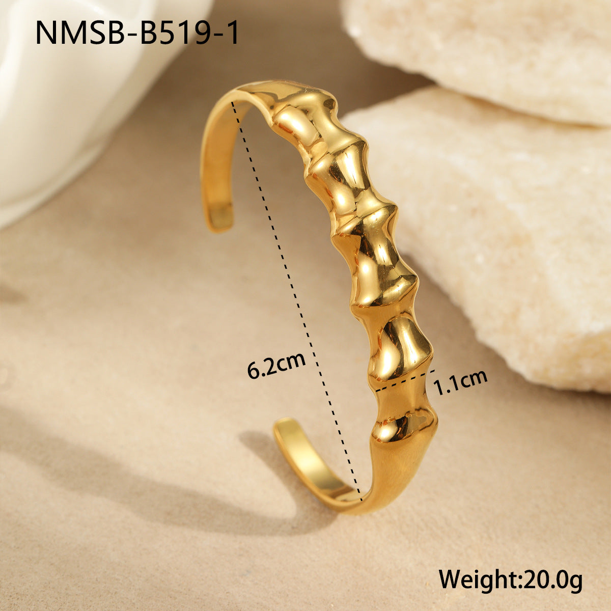 Minimalist French Retro Spiral Geometric Titanium Steel Bracelet with 18K Gold Plating for Women