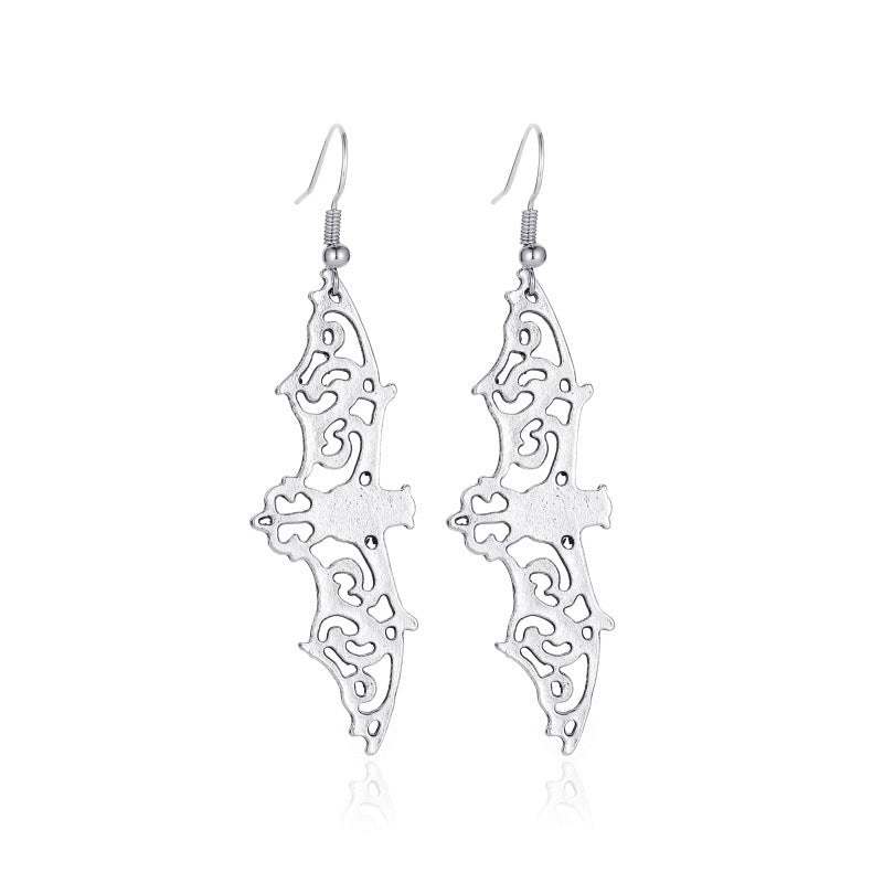 Pendientes de aleación con diseño de calabaza y calavera, estilo punk, chapados en oro, para mujer, temáticos de Halloween