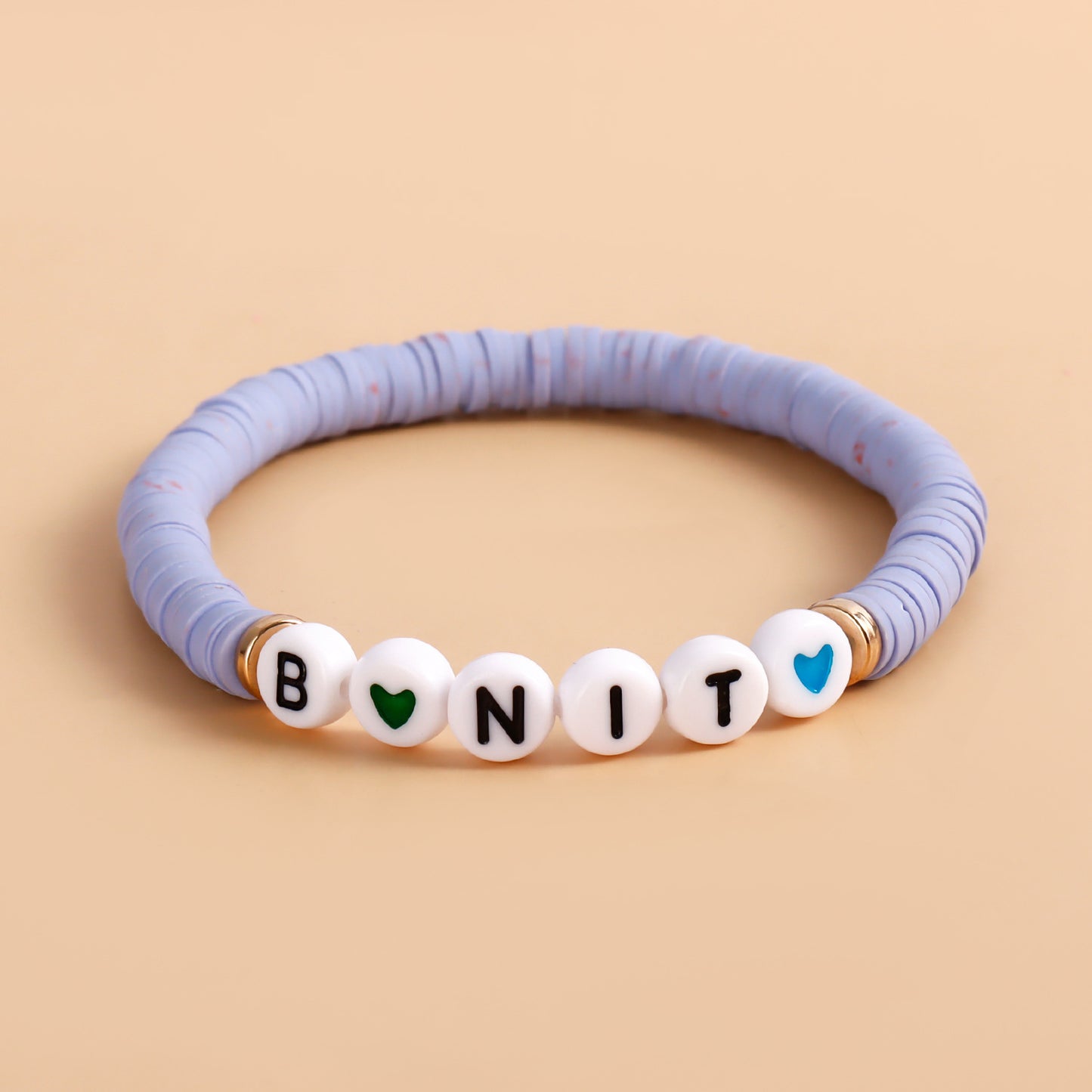 Pulsera de Cuerda Bañada Estilo INS Geométrica con Letras y Dijes de Alfabeto Personalizables