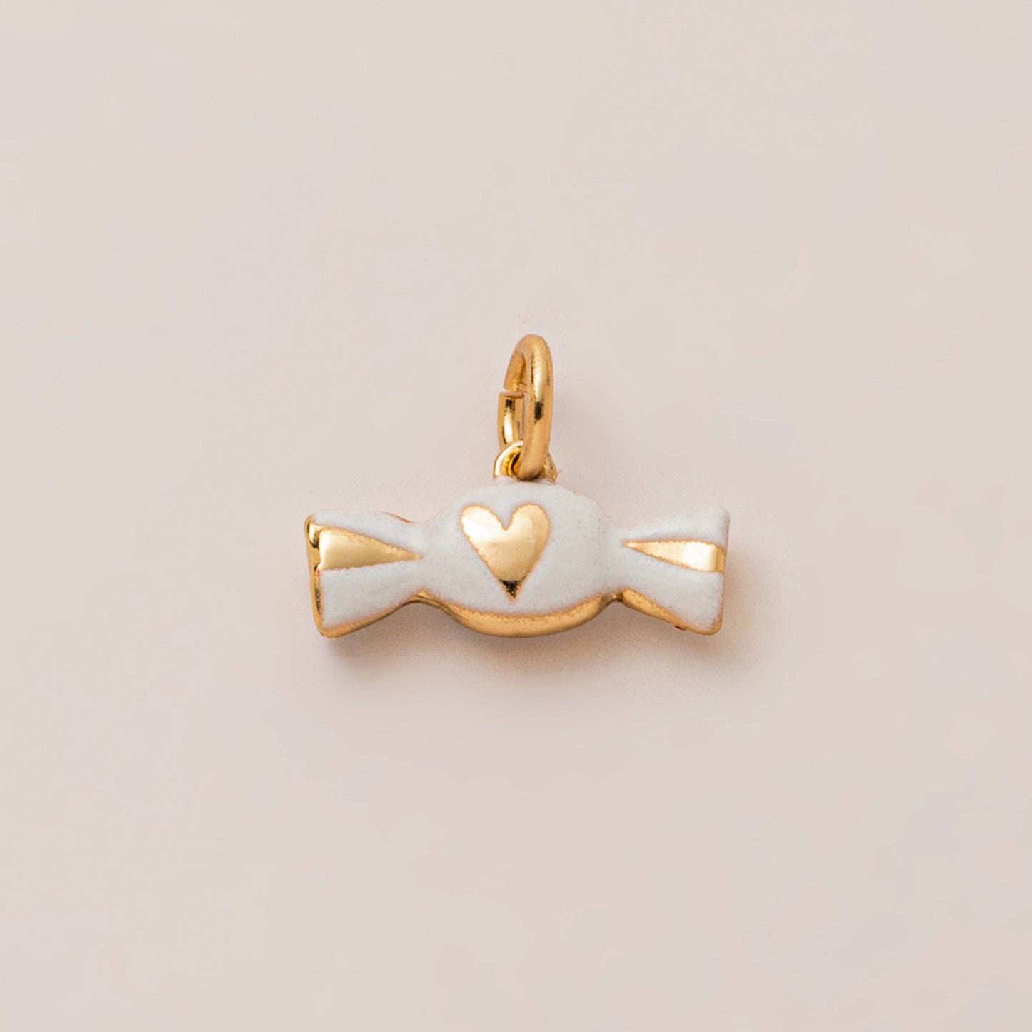 Vintage 18K Gold Plated Round Brass Drip Oil Candy Charm Bar