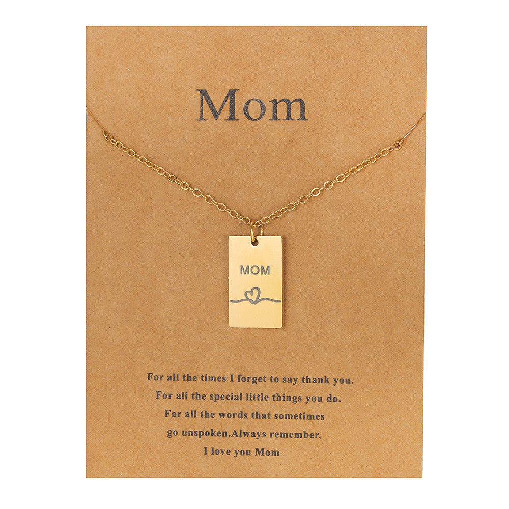 Personalized Letter Stainless Steel PVD Gold Plated Snake Chain Necklace for Women