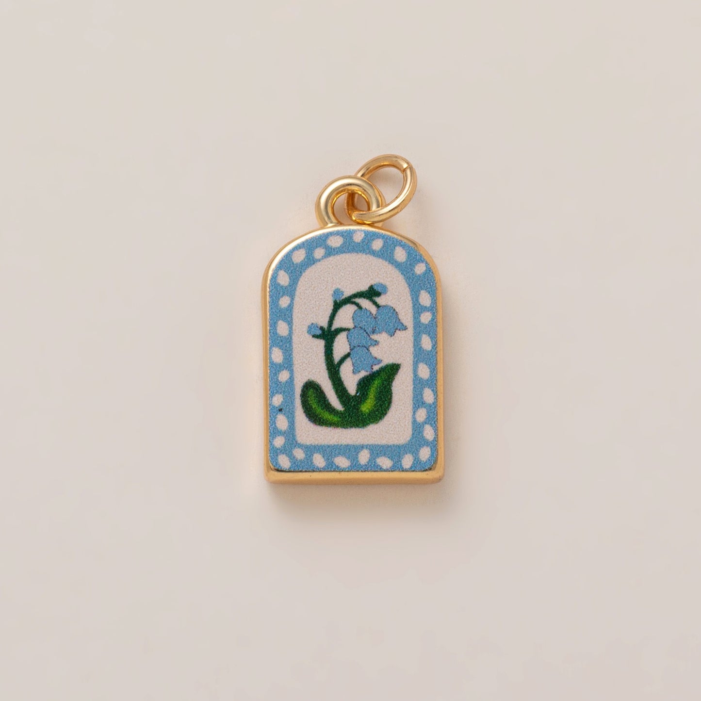 Vintage Floral Moon Star Letter Enamel Plated Brass Shoe Charm