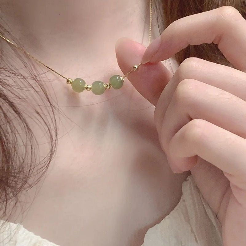 Minimalist Luxury Titanium Steel Plated Geometric Pendant Necklace for Women