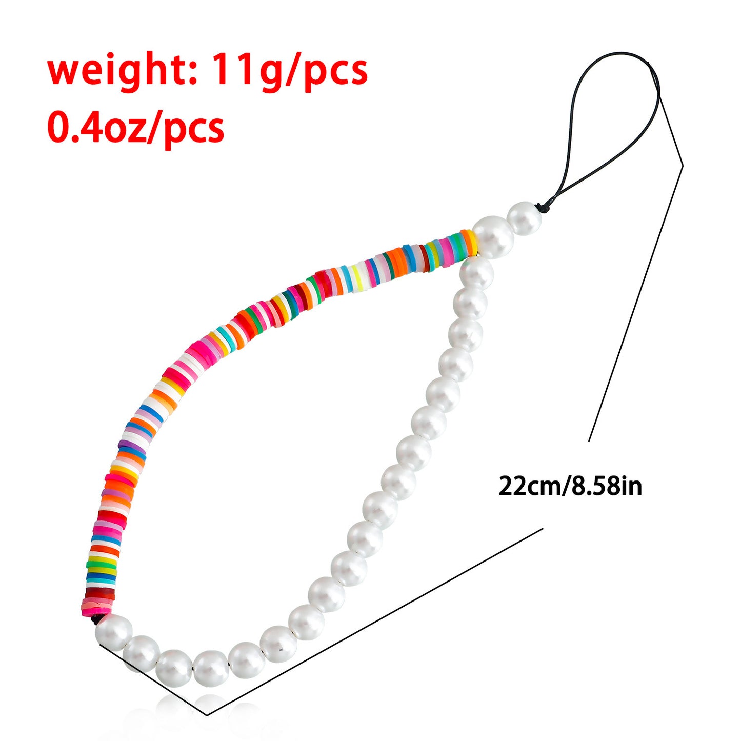 Sweet Fruit Pattern Acrylic Plated DIY Charm Bar Phone Strap
