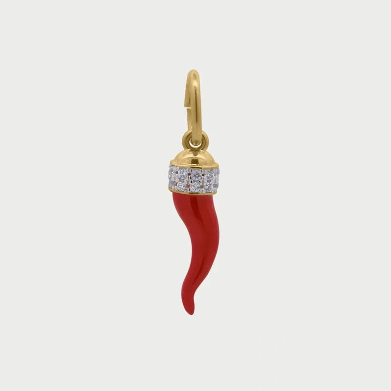 Vintage 18K Gold Plated Stainless Steel Geometric Animal Frog Mushroom Charm Bar for Women