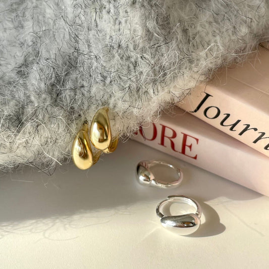 Orecchini a cerchio a stella in argento Sterling 925, rustici floreali minimalisti, fatti a mano con delicato dettaglio a goccia