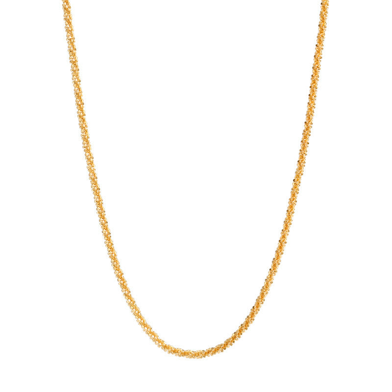 Conjunto de collar y pulsera de cuerda torcida de acero titanio a la moda, con acabado chapado, para mujer, estilo minimalista